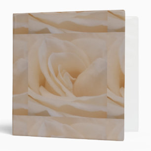 Cream Coloured Rose Closeup Binder