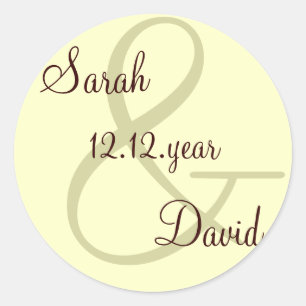 cream Custom Monogram label