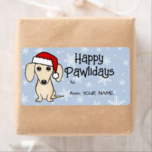 Cream Dachshund Cute Dog Christmas To From Gift