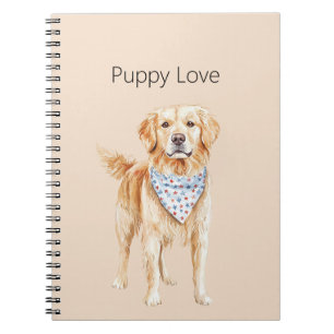 Cream Dog Puppy Love Notebook