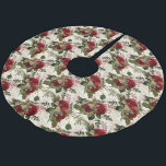Cream Dragonflies and Roses  Brushed Polyester Tree Skirt<br><div class="desc">Cream Dragonflies and Roses</div>