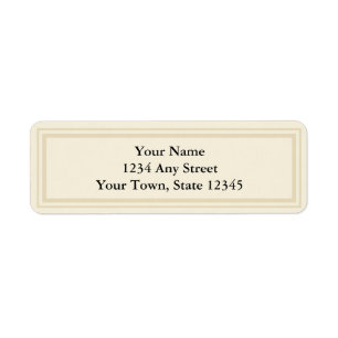 Cream & Ecru Custom Return Address Label