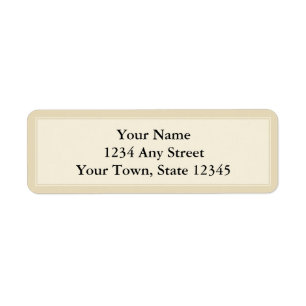 Cream & Ecru Custom Return Address Label