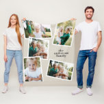 Cream elegant multi photo family home decor gift fleece blanket<br><div class="desc">Modern stylish multi photo family home decor gift,  Ideal anniversary,  birthday,  mothers day,  fathers day,  new house or Christmas gift. Natural cream grey Colours can be changed.</div>