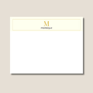 Cream Elegant Serif Personalized Monogram Card