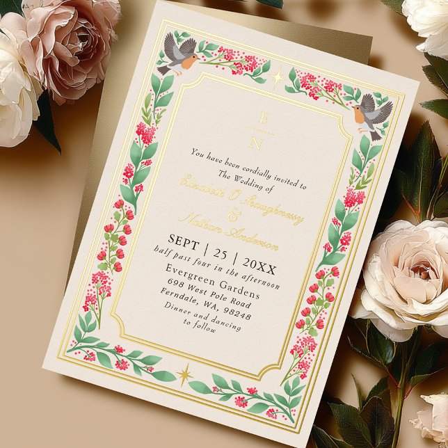 Cream Enchanting Botanical Floral Garden Wedding (Creator Uploaded)