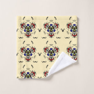 "Cream Ethnic Zen" Bath Towel Set