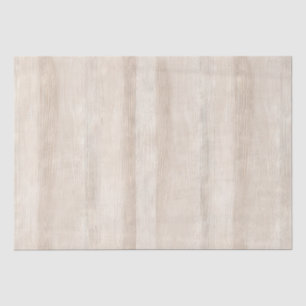 Cream Faux Wood Wedding Tissue Paper