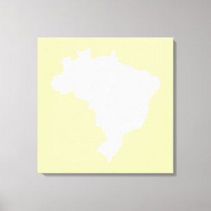 Cream Festive Brazil at Emporiomoffa Canvas Print