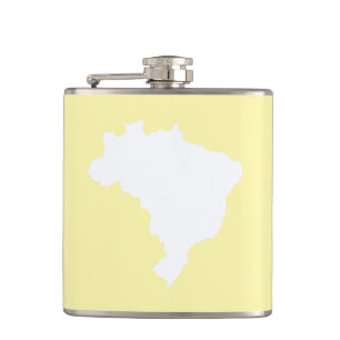 Cream Festive Brazil Hip Flask