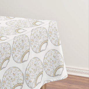 Cream Filled Powdered Sugar Doughnut Doughnut Food Tablecloth