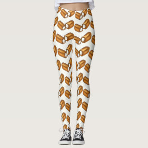 Cream-Filled Snack Cake Foodie Print Leggings