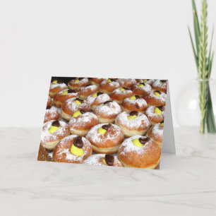 Cream Filled Sufganiyot Holiday Card