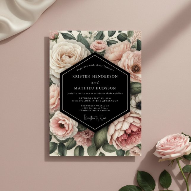 Cream Floral Opulent Wedding Invitation (Creator Uploaded)