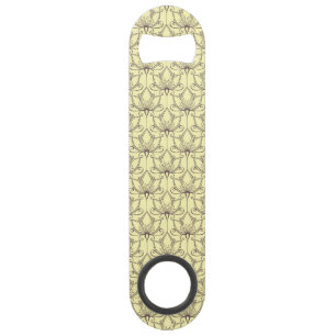 Cream Floral Pattern Bar Key