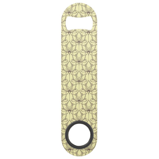 Cream Floral Pattern Bar Key (Front)