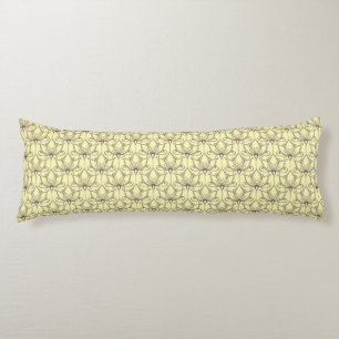 Cream Floral Pattern Body Pillow