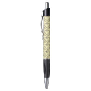 Cream Floral Pattern Pen