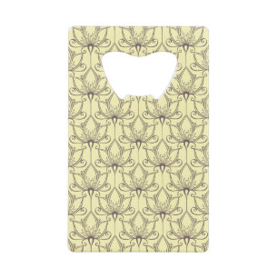 Cream Floral Pattern Wallet Bottle Opener