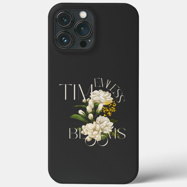 Cream Floral Timeless Blooms iPhone 13 Pro Cases (Back)