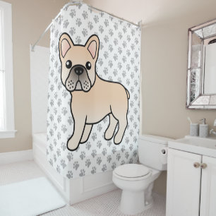 Cream French Bulldog Cute Cartoon Dog
