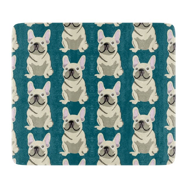 Cream French Bulldog Cutting Board (Front)