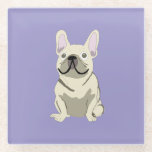 Cream French Bulldog,  Glass Coaster<br><div class="desc">Cream French Bulldog, </div>