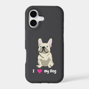 Cream French Bulldog, I Love my Dog
