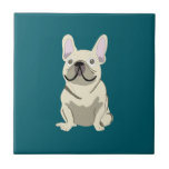 Cream French Bulldog, I Love my Dog Tile<br><div class="desc">Cream French Bulldog, I love my dog</div>