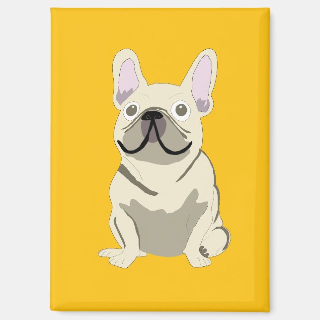 Cream French Bulldog Magnet (Front)