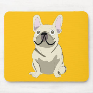 Cream French Bulldog, Mouse Pad
