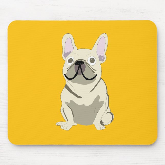 Cream French Bulldog Mouse Pad (Front)