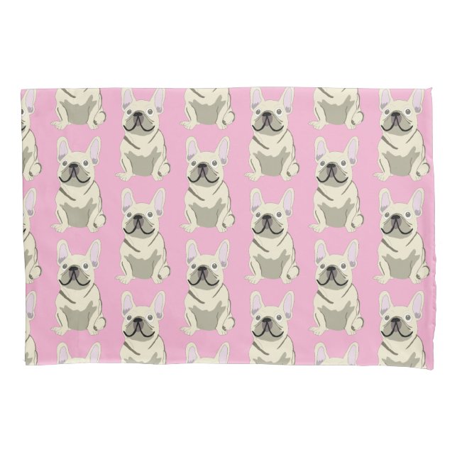 Cream French Bulldog Pillowcase (Front)