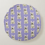 Cream French Bulldog,  Round Pillow<br><div class="desc">Cream French Bulldog, </div>