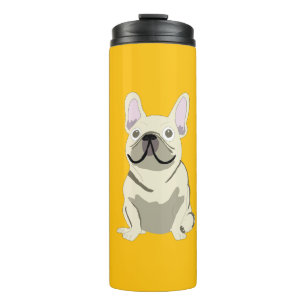 Cream French Bulldog Thermal Tumbler