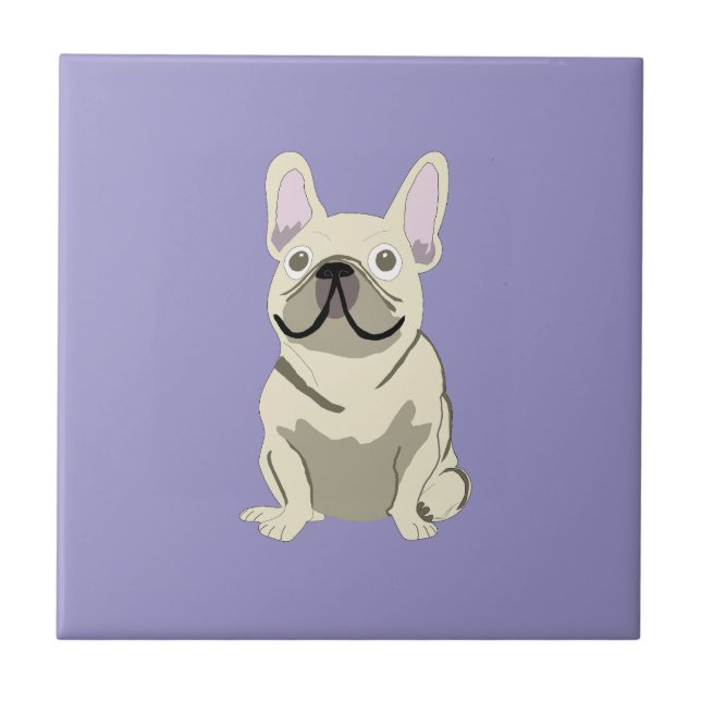 Cream French Bulldog,  Tile (Front)