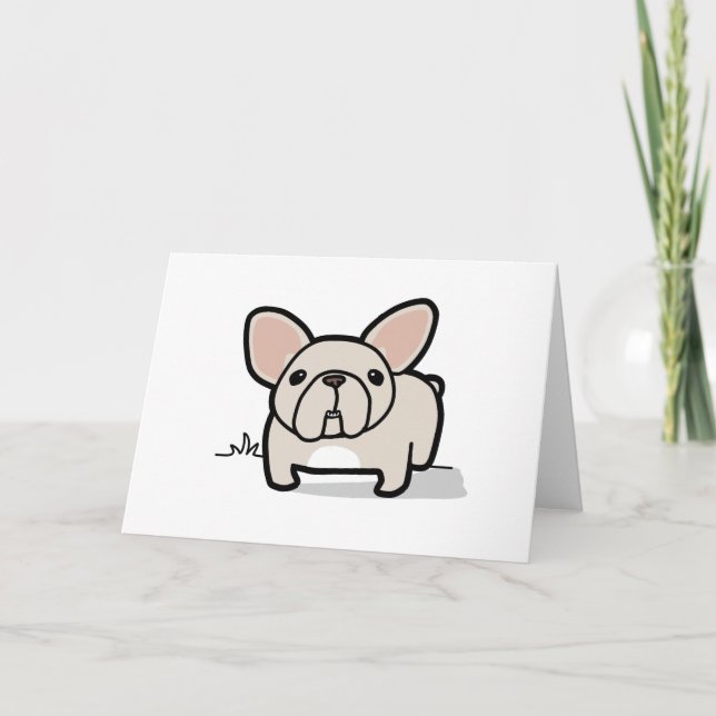 Cream Frenchie Card (Front)