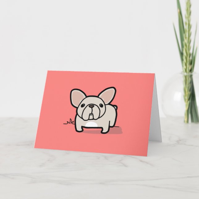 Cream Frenchie Card (Front)