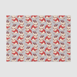 Cream Frenchie in Christmas Sweater Tissue Paper