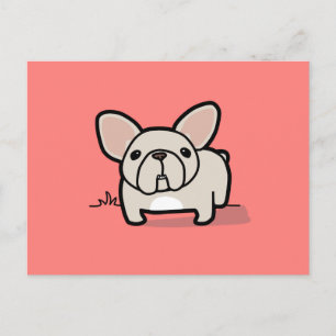 Cream Frenchie Postcard