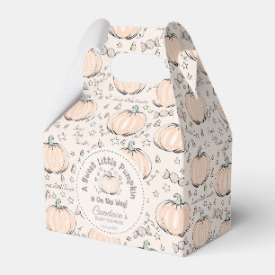 Cream Gender Neutral Little Pumpkin Baby Shower Favor Box