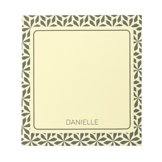 cream geometric design notepad (Front)
