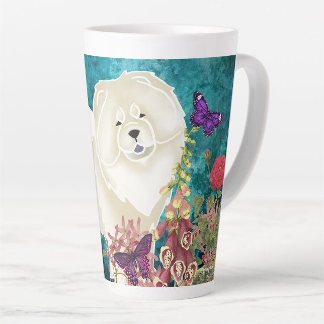 CREAM-GINKGO CHOW- Latte Mug (Right Angle)