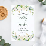 Cream Gold Floral Greenery Wedding Programs<br><div class="desc">This stylish wedding ceremony design features an elegant floral watercolor design on the front cover with painted roses, ranunculus flowers, and leaves in neutral shades of white, cream, gold, green, and dark grey / soft black. Perfect for a spring or summer event. Personalize the wording on both sides. Note, these...</div>