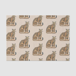 Cream Gold Leopard Animal Birthday Tissue Paper