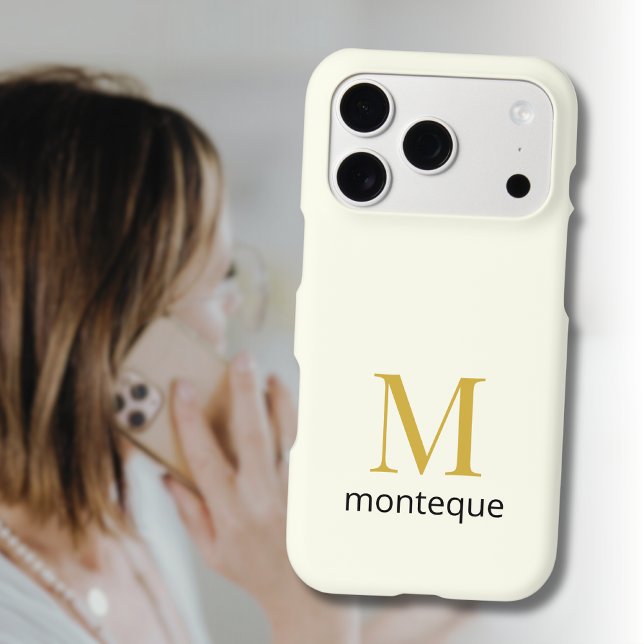 Cream Gold Monogram Personalized Name Luxury Gift  (Creator Uploaded)