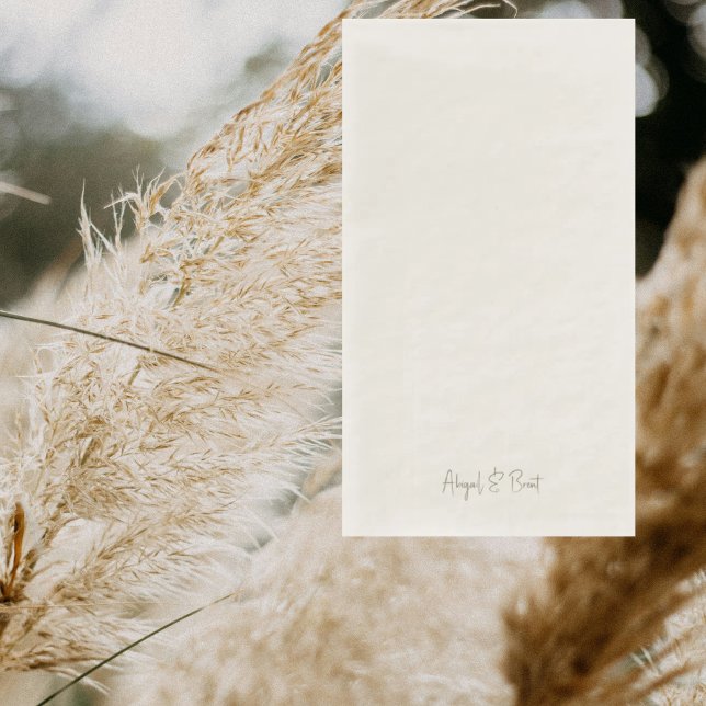 Cream & Gold Personalized Wedding Napkin (Creator Uploaded)
