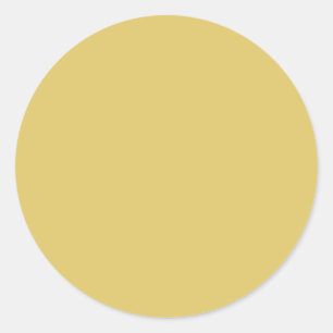 Cream Gold Solid Color Classic Round Sticker