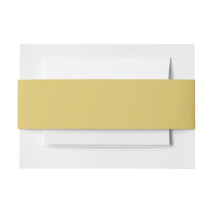Cream Gold Solid Colour Invitation Belly Band