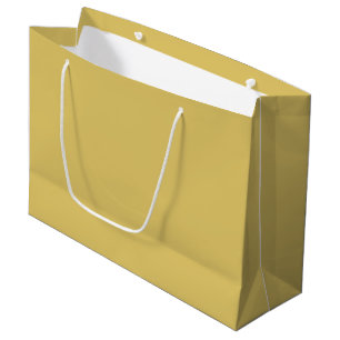 Cream Gold Solid Colour Large Gift Bag